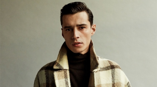 Adrien & Edoardo Bundle Up in Chic Outerwear from Zara Front and center, Adrien Sahores dons a checked coat from Zara.
