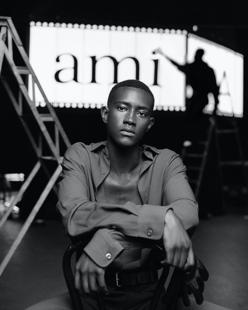 Oumar Diouf fronts AMI’s spring-summer 2020 campaign.