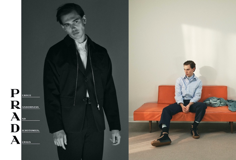 Austin Butler stars in Prada's spring-summer 2020 men's campaign. » Frank Ocean, Austin Butler & Nicolas Winding Refn Front Prada Spring '20 Campaign Austin Butler stars in Prada's spring-summer 2020 men's campaign.