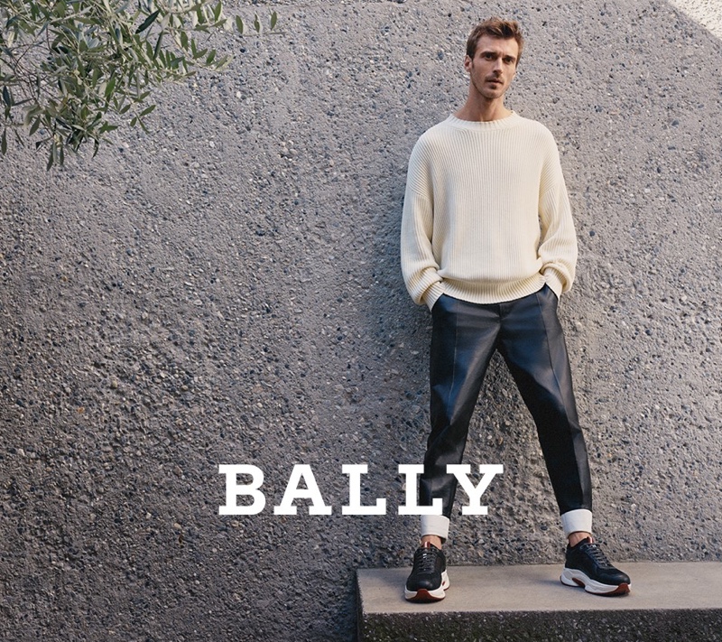 Clément Chabernaud stars in Bally's spring-summer 2020 campaign.