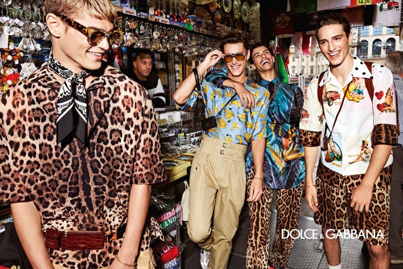 All smiles, Mattia Giovannoni, Carlos Gómez Galobart, Nazim Bouaziz, and Vittorio Botti star in Dolce & Gabbana's spring-summer 2020 campaign.