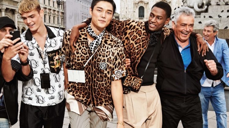 Mattia Giovannoni, Kim Jeong Woo, and Paulo Spencer front Dolce & Gabbana's spring-summer 2020 campaign.