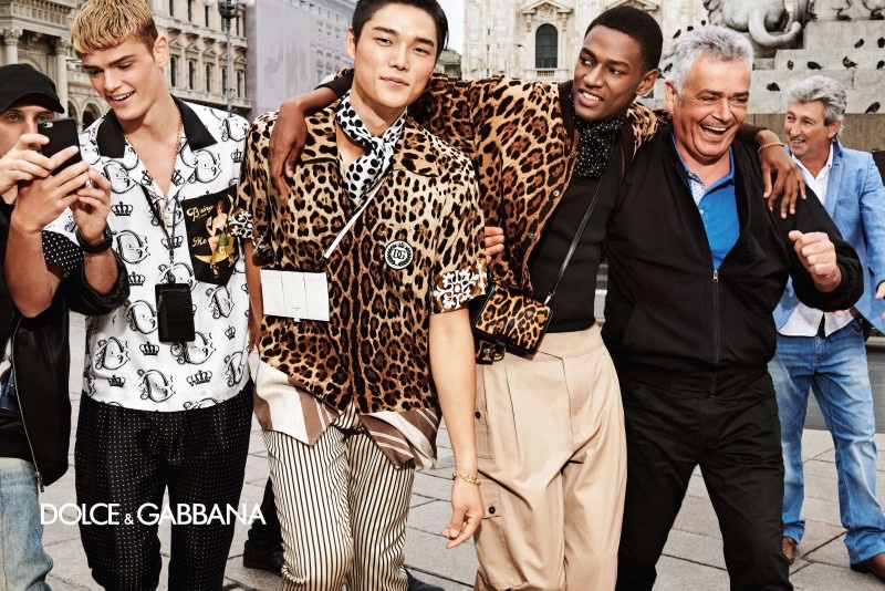 Mattia Giovannoni, Kim Jeong Woo, and Paulo Spencer front Dolce & Gabbana's spring-summer 2020 campaign.