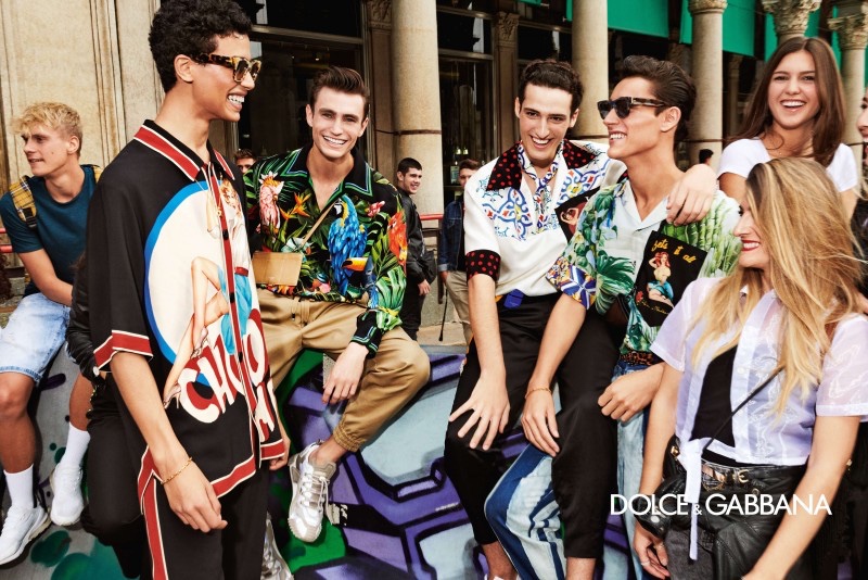 Nazim Bouaziz, Luke Farnworth, Vittorio Botti, and Carlos Gómez Galobart come together for Dolce & Gabbana's spring-summer 2020 campaign.