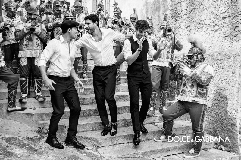 It's an epic reunion as Adam Senn, Noah Mills, and Evandro Soldati come together for Dolce & Gabbana's spring-summer 2020 campaign.