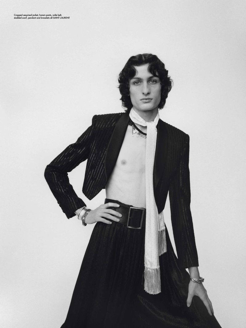 Ethan Haddad Models Saint Laurent for Replica Man