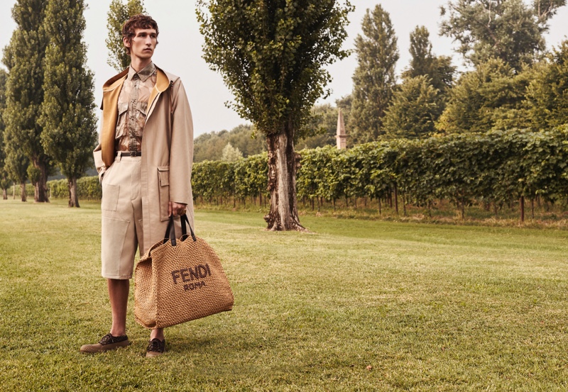 Etienne de Testa appears in Fendi's spring-summer 2020 men's campaign.