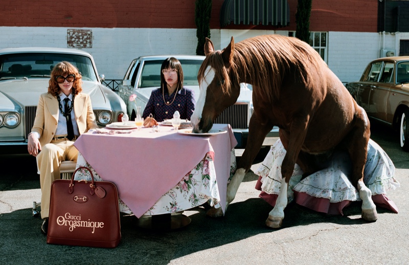 Erik Sathrum and Hao Liu appear in Gucci's spring-summer 2020 campaign.