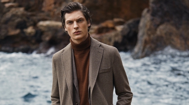 Valentin Caron Ventures Outdoors in Chic Menswear by Massimo Dutti Valentin Caron dons a smart outfit with jeans, a coat, and more from Massimo Dutti.