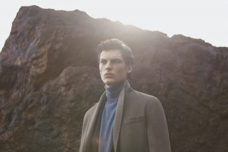 Valentin Caron Ventures Outdoors in Chic Menswear by Massimo Dutti