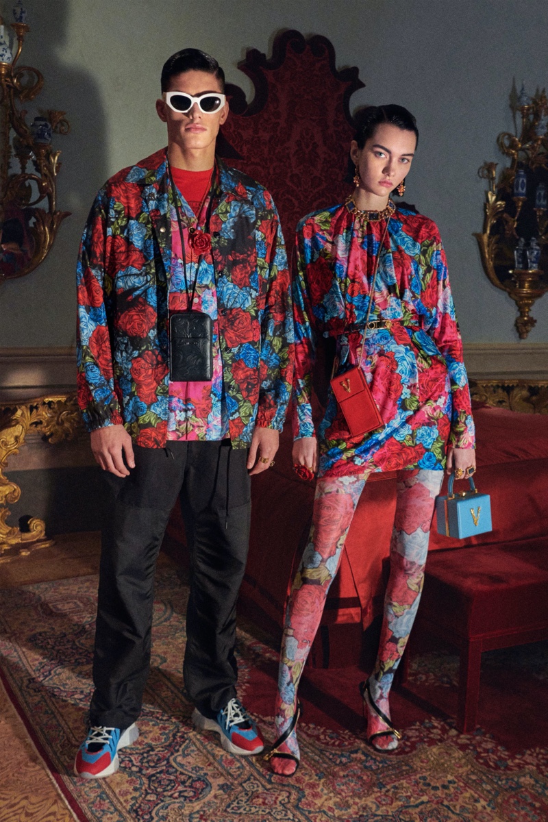 Versace Embraces Roses & Leopard for Pre-Fall '20 Collection