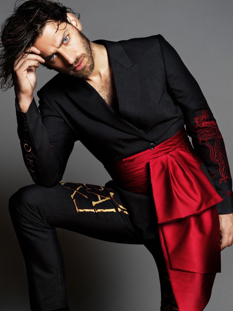 Vincent Banic Dons Bold Dark Style for L'Officiel Lithuania