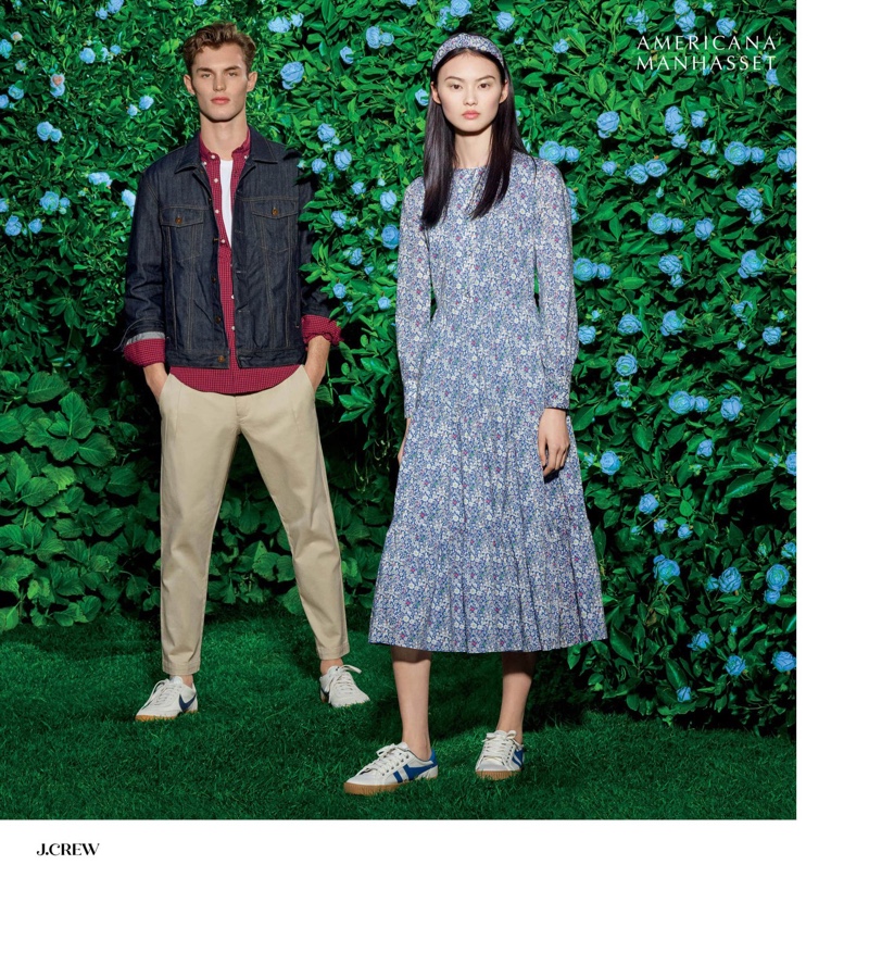 Making a case for preppy style, Kit Butler and He Cong model J.Crew fashions.