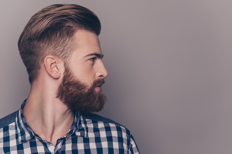 Attractive Man Beard Side Profile