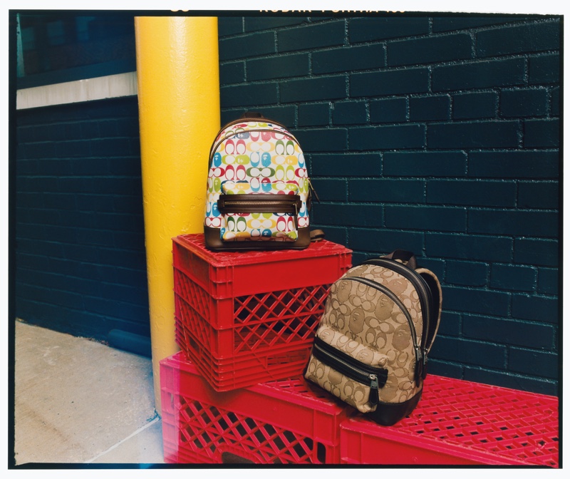 Backpacks from the Bape x Coach collection. » Quincy Brown Rocks BAPE x Coach Collaboration Backpacks from the Bape x Coach collection.