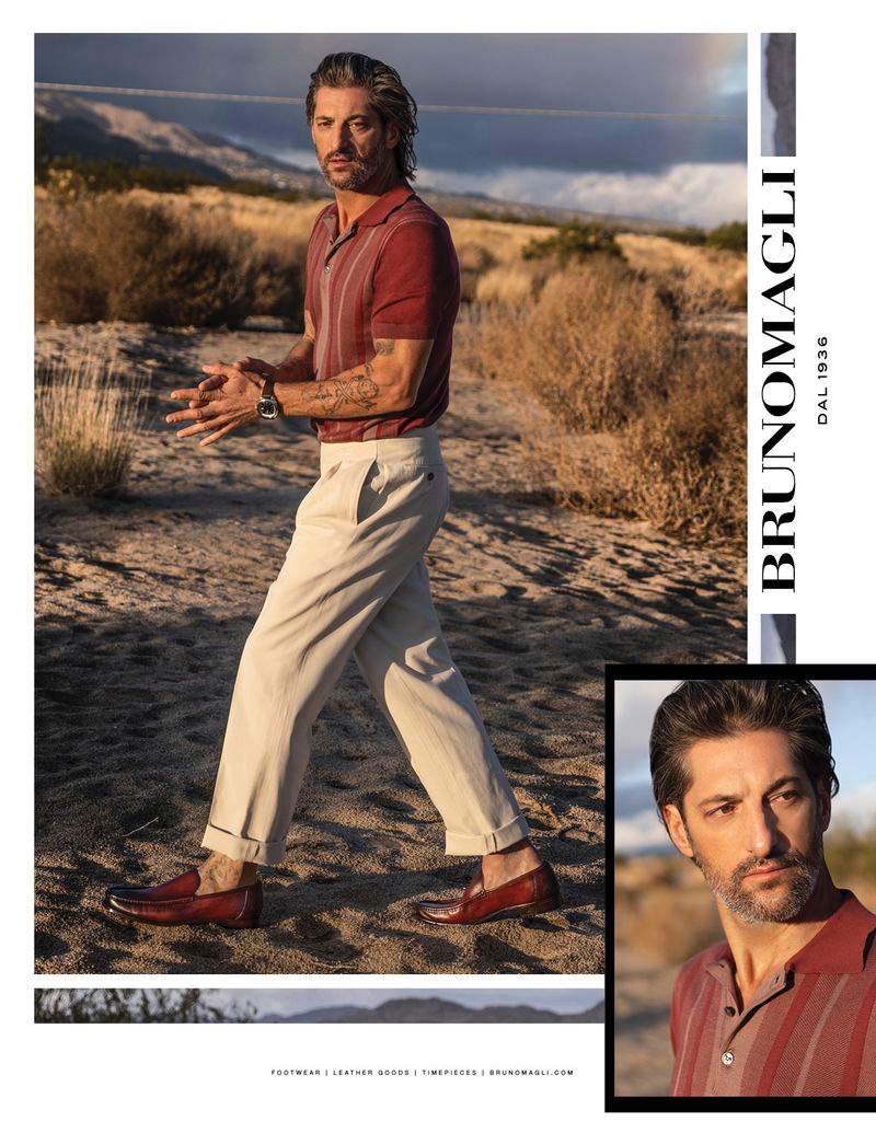 JUANKR photographs Tony Ward for Bruno Magli's spring-summer 2020 campaign.