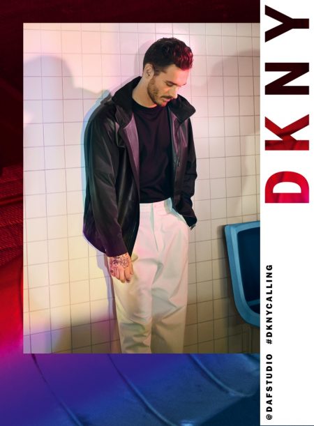 David Alexander Flinn Takes to NYC Subway for DKNY Spring '20 Campaign