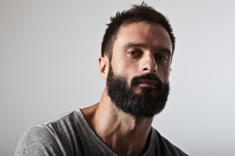 Dark Haired Man Tough Beard Dark Haired Man Tough Beard