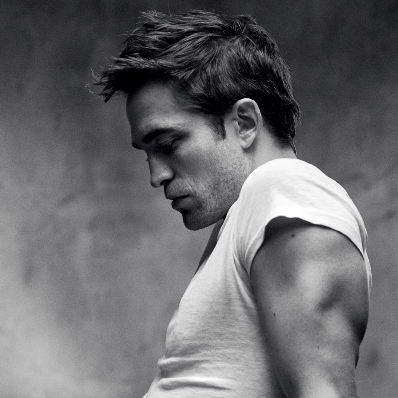 Delivering a side profile, Robert Pattinson stars in the Dior Homme fragrance campaign.