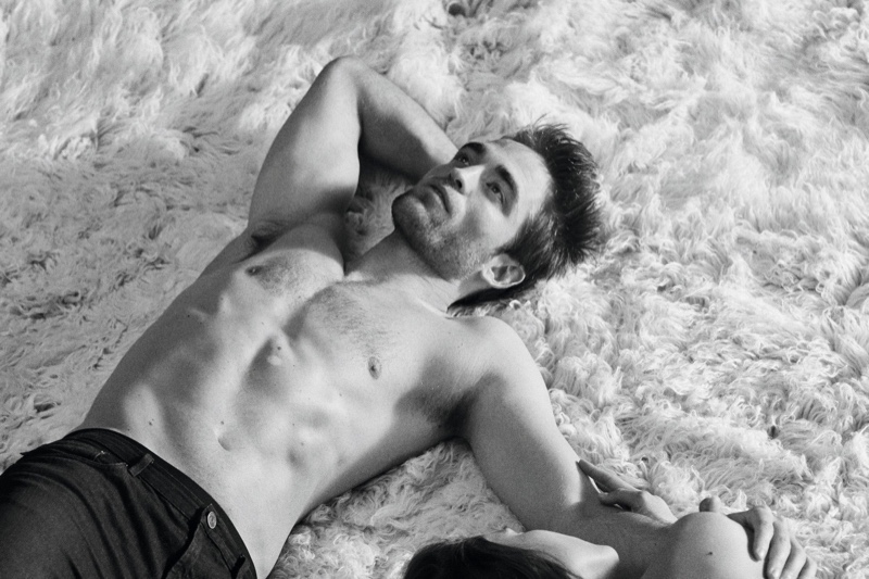 A shirtless Robert Pattinson is the face of Dior Homme.