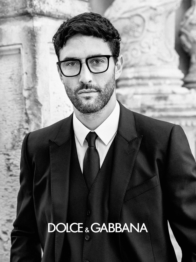 Noah Mills stars in Dolce & Gabbana's spring-summer 2020 men's eyewear campaign.