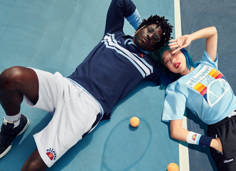 Hitting the tennis court, SAINt JHN and Margaret Zhang star in Ellesse's spring-summer 2020 campaign.