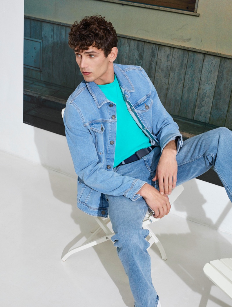 French model Arthur Gosse fronts Esprit's 'I Am Sustainable' campaign.