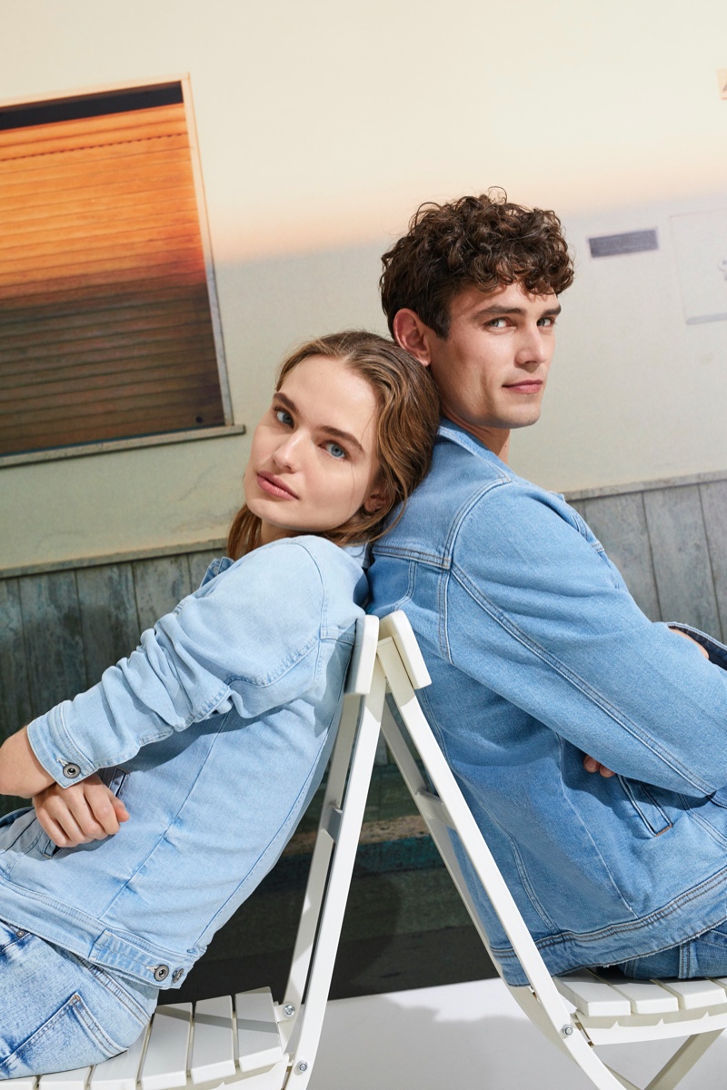 Models Anna Mila Guyenz and Arthur Gosse come together for Esprit's 'I Am Sustainable' campaign.