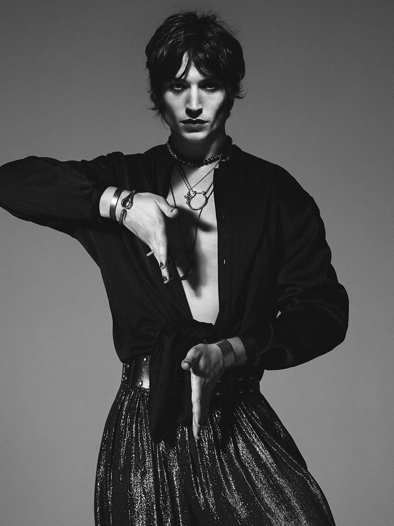 Ezra Miller fronts Saint Laurent's spring-summer 2020 campaign.