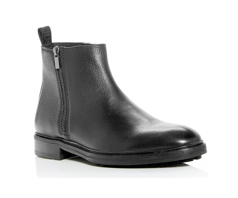 HUGO Leather Side Zip Boots HUGO Leather Boots