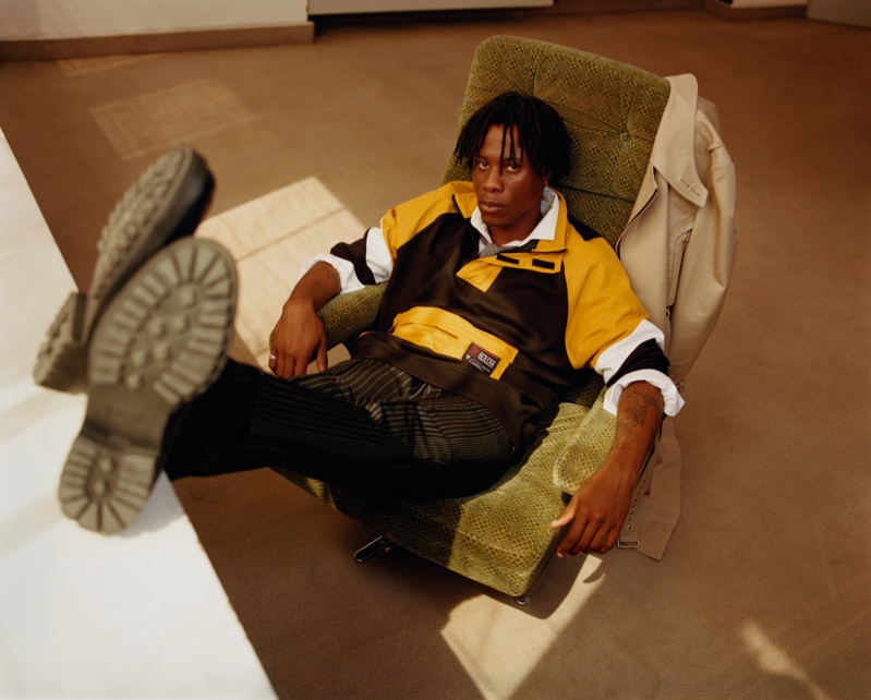 London-based musician Obongjayar appears in HUGO's spring-summer 2020 campaign.