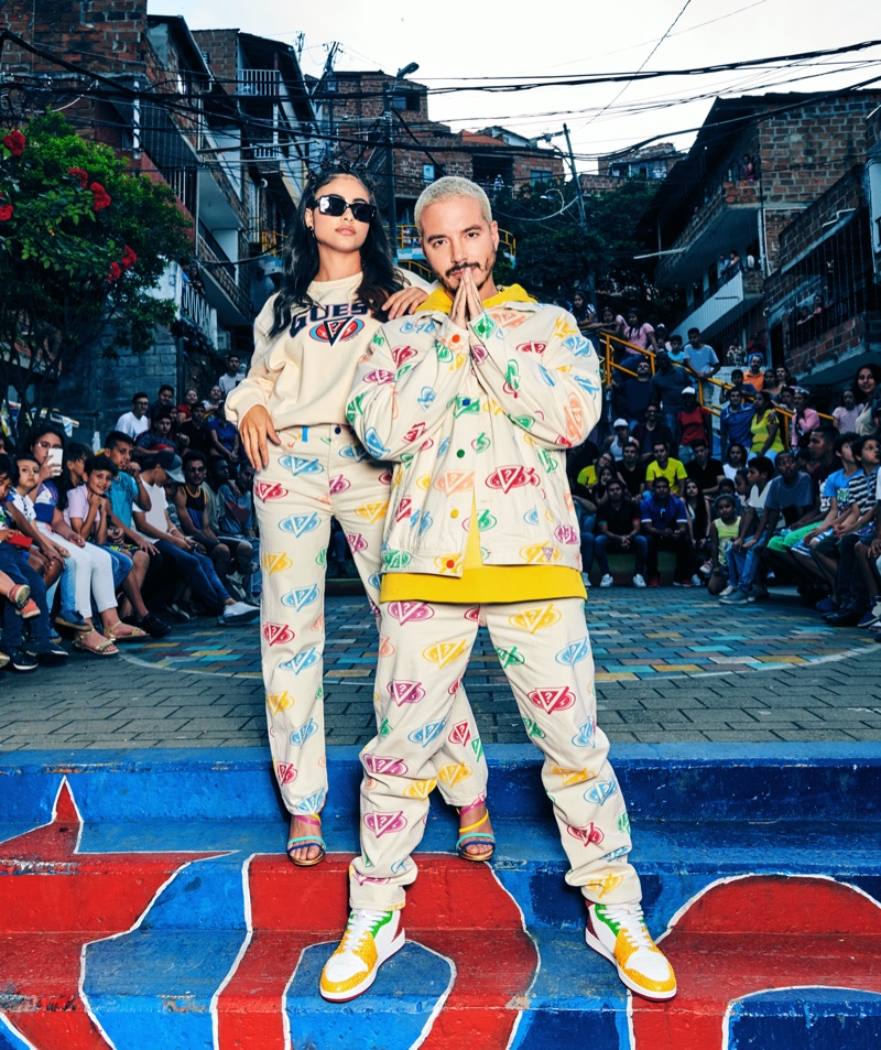 Sara Orrego and J Balvin star in GUESS' spring-summer 2020 campaign.