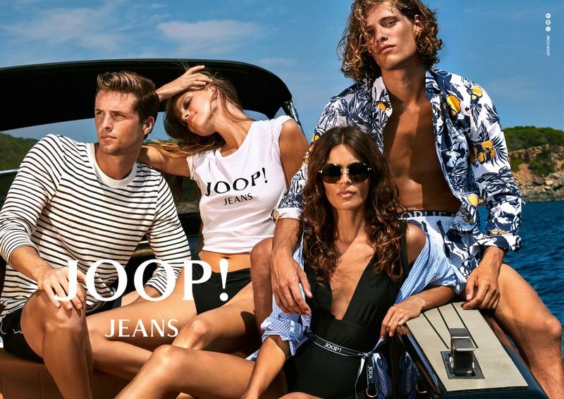 Edward Wilding, Kim Riekenberg, Sarah Q., and Umberto Villahermosa embrace casual style for JOOP! Jeans' spring-summer 2020 campaign.
