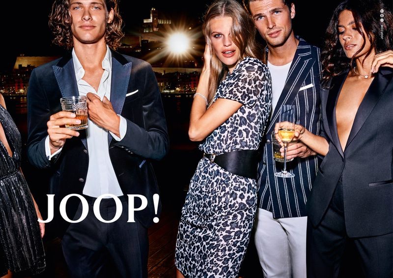 Philippe Vogelenzang photographs Umberto Villahermosa, Kim Riekenberg, Edward Wilding, and Sarah Q. for JOOP!'s spring-summer 2020 campaign.