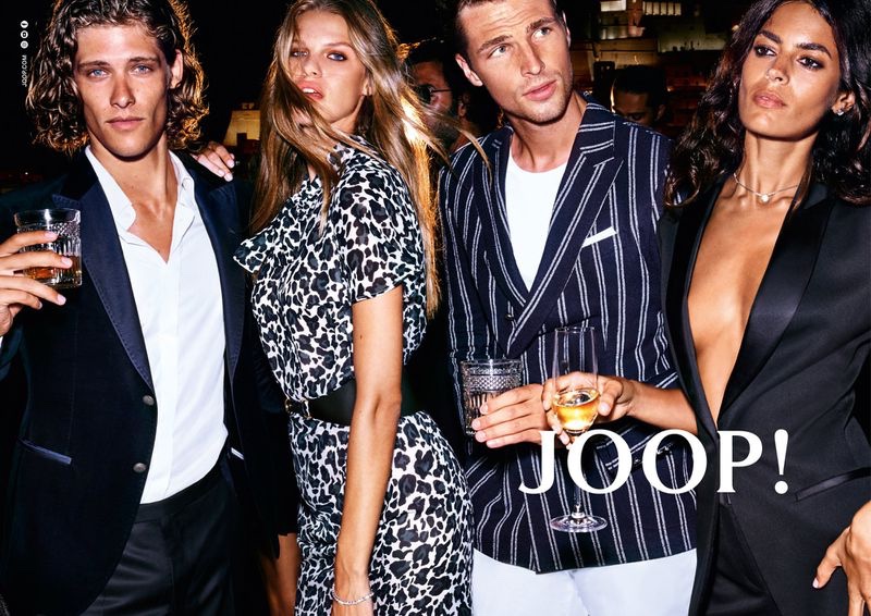 Umberto Villahermosa, Kim Riekenberg, Edward Wilding, and Sarah Q. front JOOP!'s spring-summer 2020 campaign.