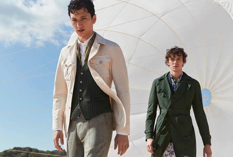 Models Hideki Asahina and Jakob Zimny star in L.B.M. 1911's spring-summer 2020 campaign.