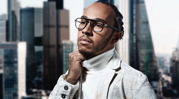 Lewis Hamilton Sports Modern Eyewear for Police Collab '20 Campaign Rankin photographs Lewis Hamilton for the racing driver's Police eyewear campaign.