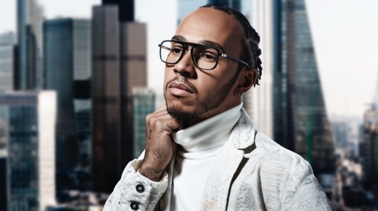 Rankin photographs Lewis Hamilton for the racing driver's Police eyewear campaign.
