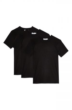 Men's Topman 3-Pack Classic Fit Crewneck T-Shirts, Size Large - Black Men's Topman 3-Pack Classic Fit Crewneck T-Shirts, Size Large - Black