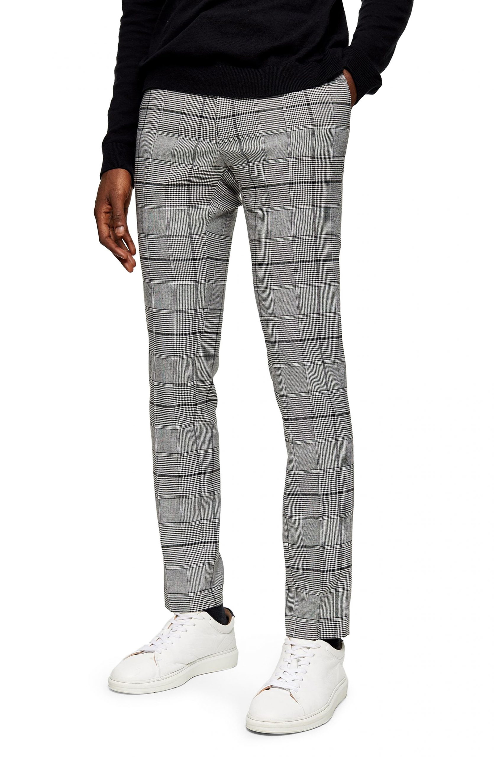 mens plaid grey pants
