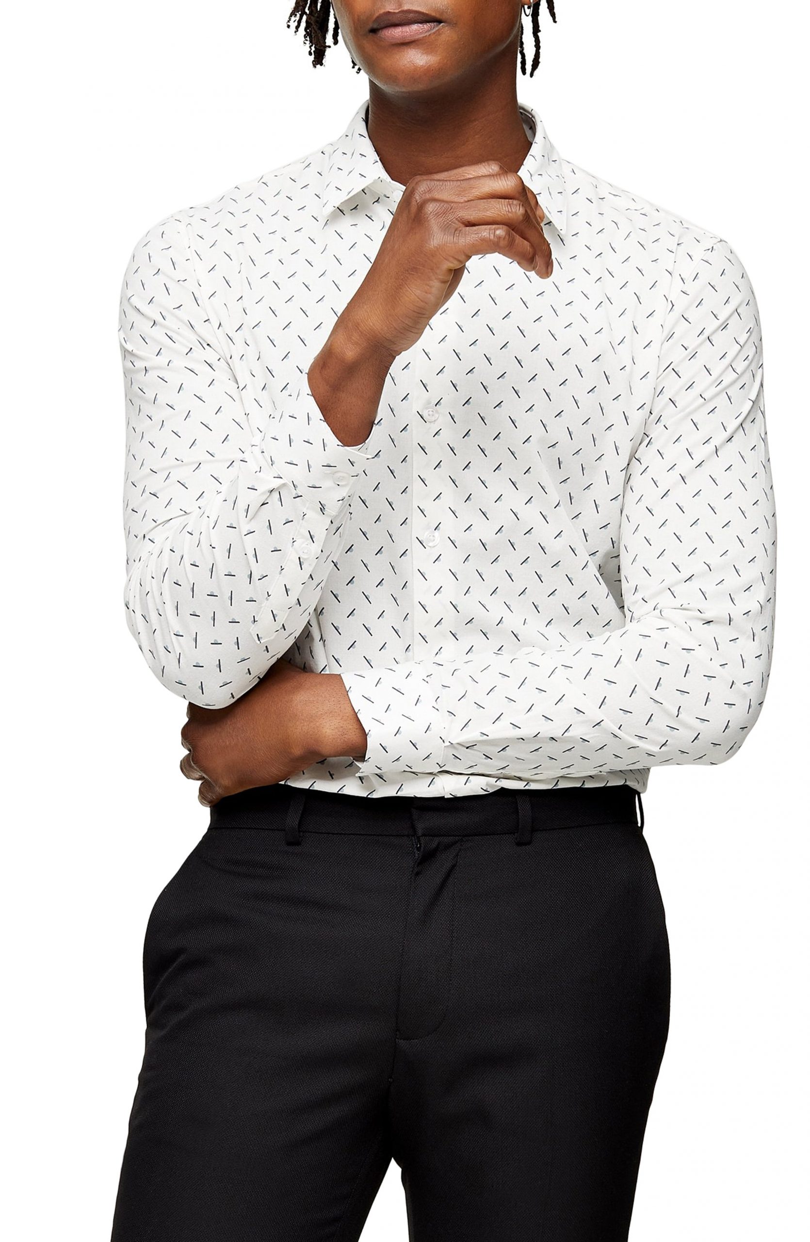 off white button up shirt mens