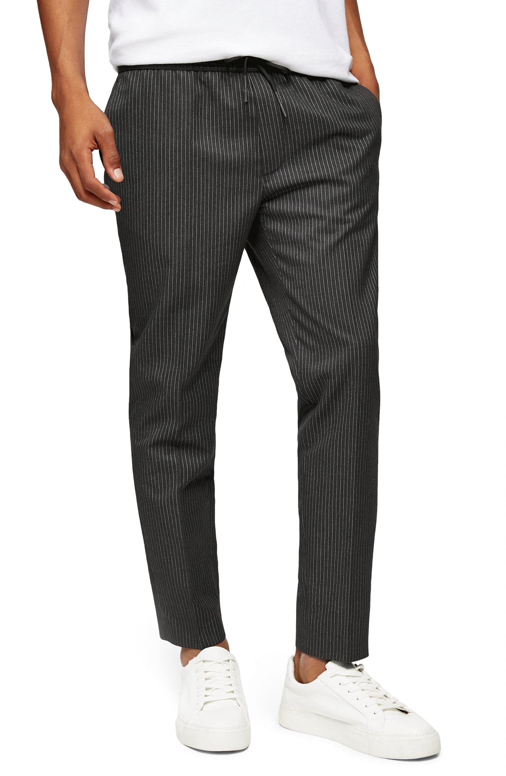 mens white pinstripe pants