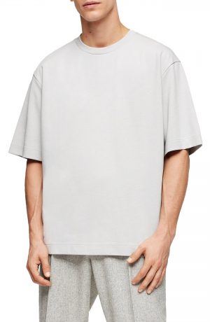 Men's Topman Premium Oversize T-Shirt, Size Large - Grey Men's Topman Premium Oversize T-Shirt, Size Large - Grey