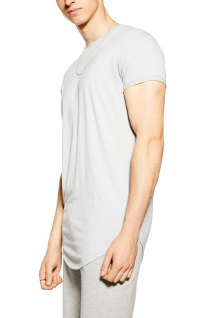 Men's Topman Scotty Longline Slim Fit T-Shirt, Size XX-Small - Grey Men's Topman Scotty Longline Slim Fit T-Shirt, Size XX-Small - Grey