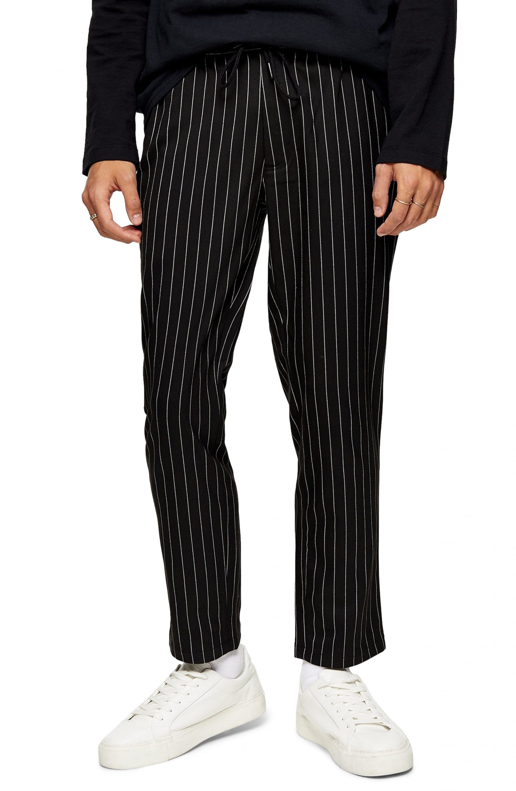 Men’s Topman Whyatt Slim Fit Stripe Drawstring Pants, Size 30 x 32