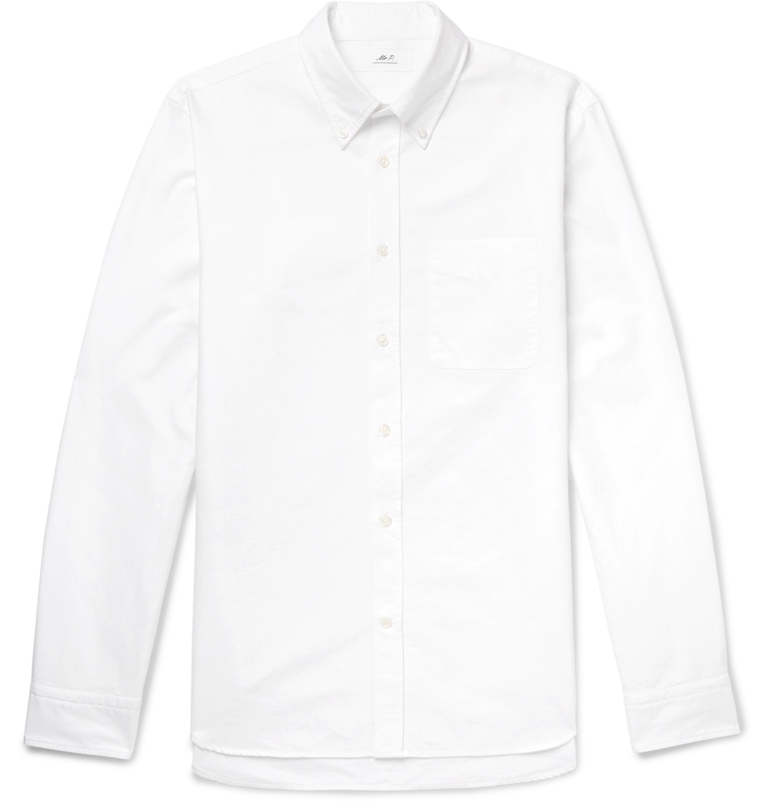 Mr P. - Button-Down Collar Cotton Oxford Shirt - Men - White | The ...