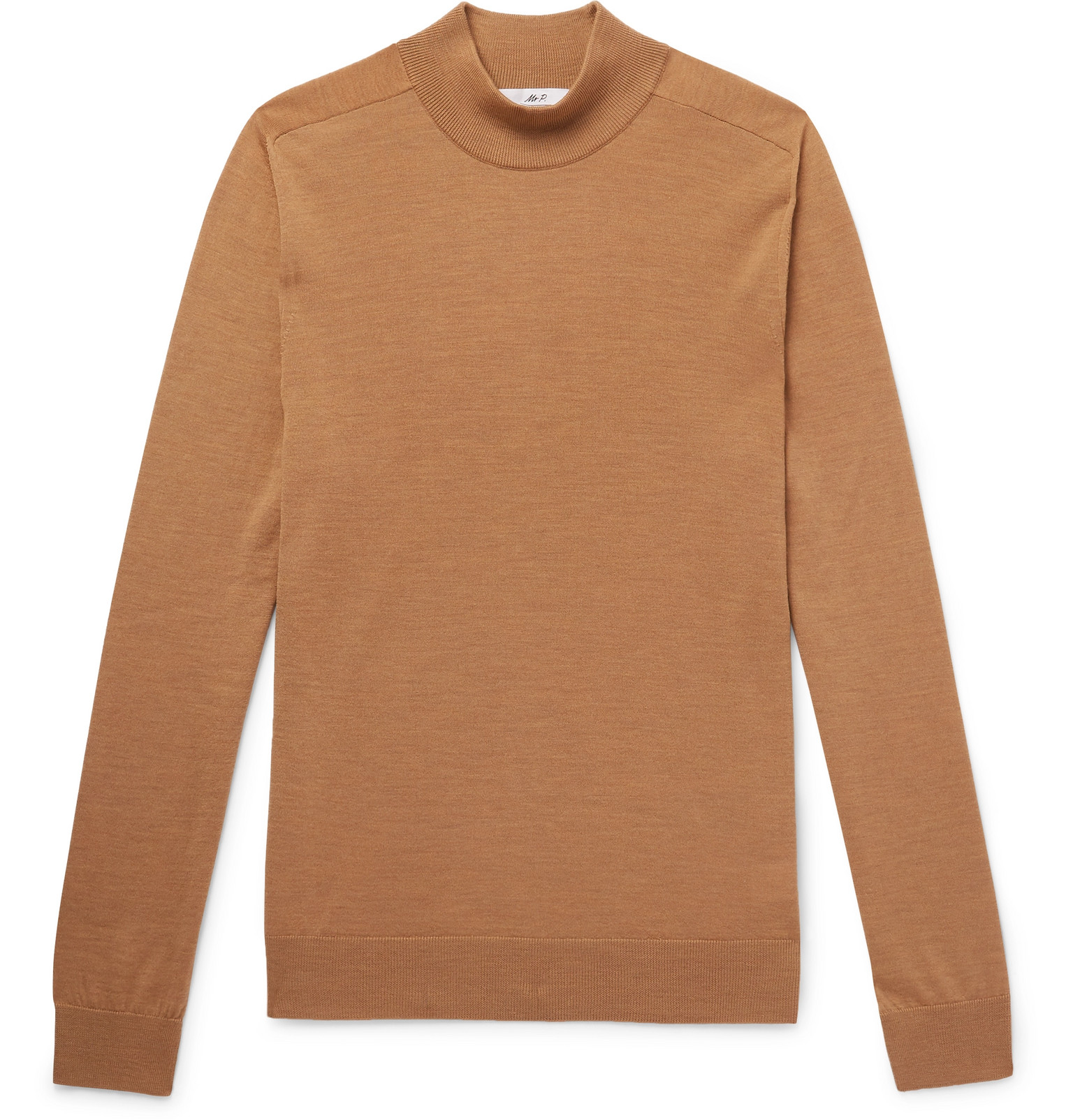 Download Mr P. - Mélange Merino Wool Mock-Neck Sweater - Men ...