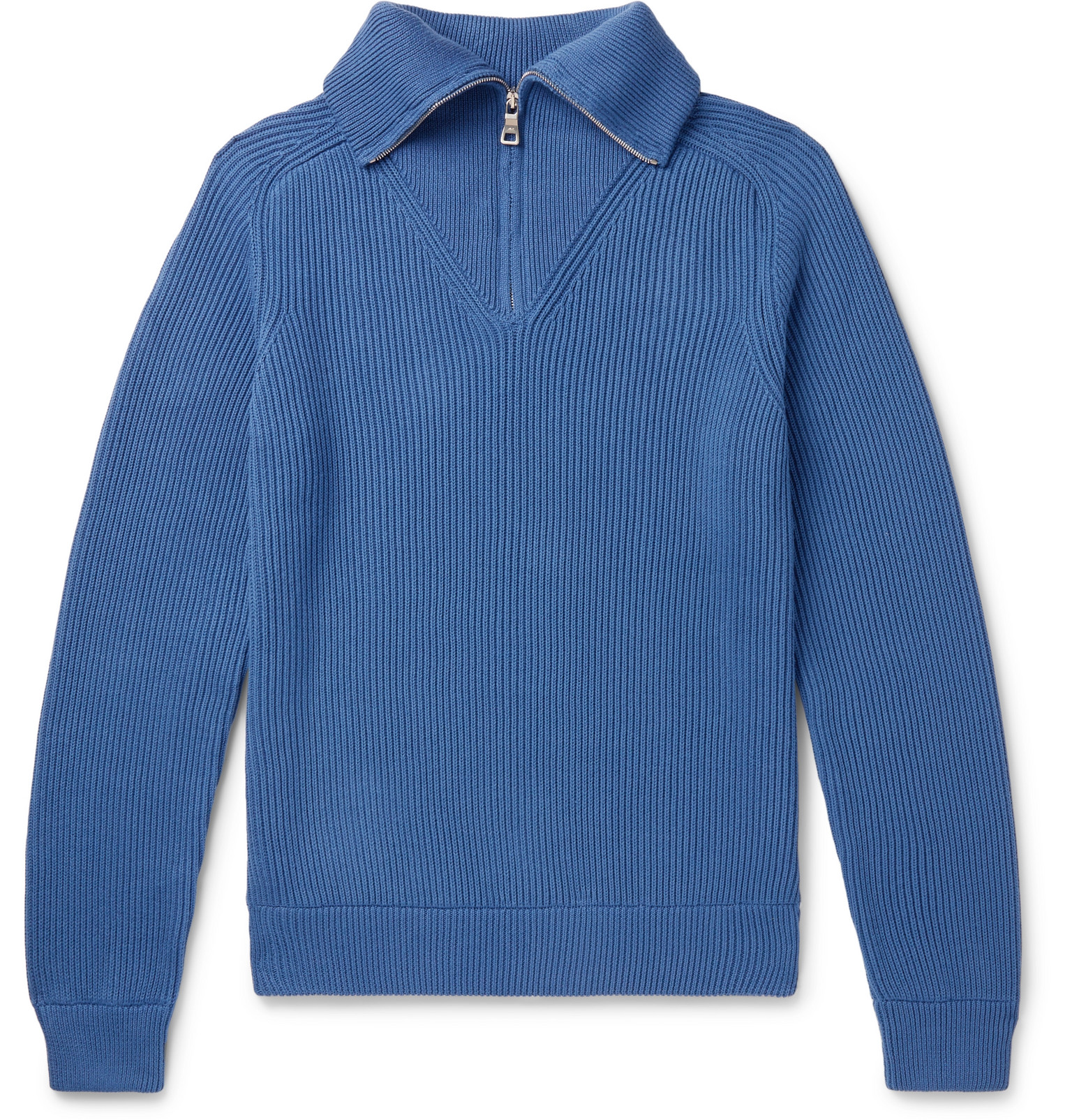 half zip ribbed