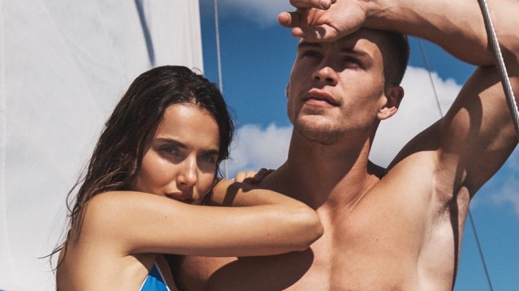 Blanca Padilla and Mitchell Slaggert front Nautica's spring-summer 2020 campaign.