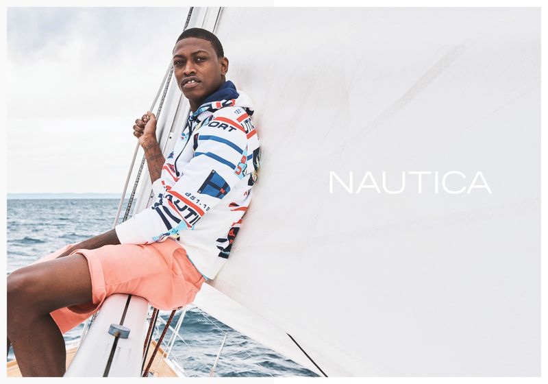 Connecting with Nautica, Dominique Hollington fronts the brand's spring-summer 2020 campaign.